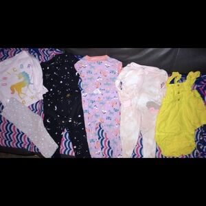 Unicorn and Star Themed Baby Clothing Set